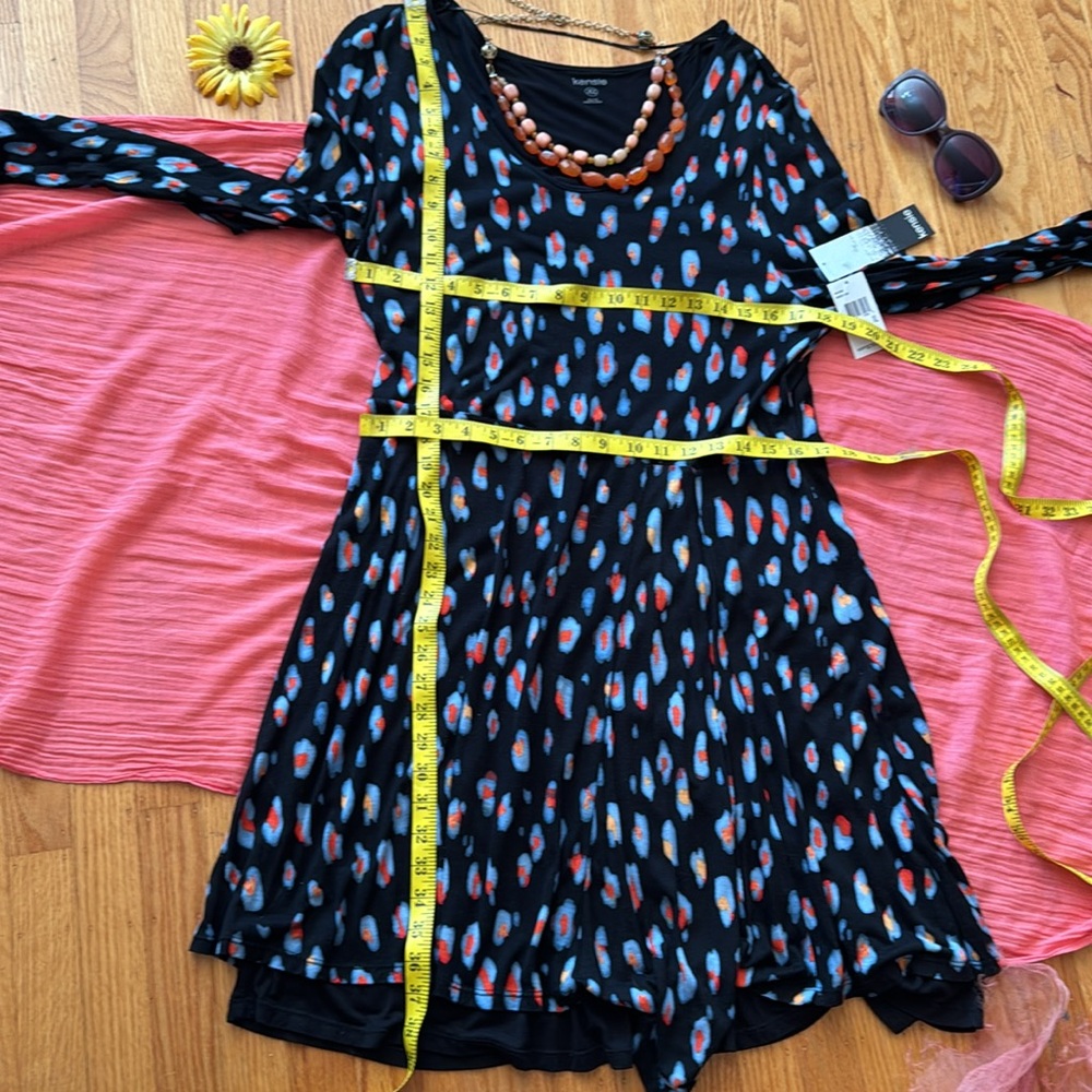 🎨 KENSIE; Brand New with Tags! Watercolor Spots Dress in Misses Size XL. - Picture 13 of 15